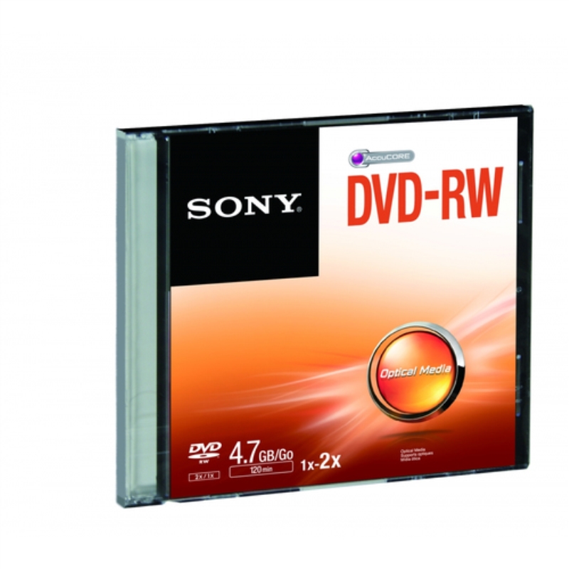 SONY DVD-RW ri-masterizzabile Sony 2x capienza 4.7 GB 120 min singolo